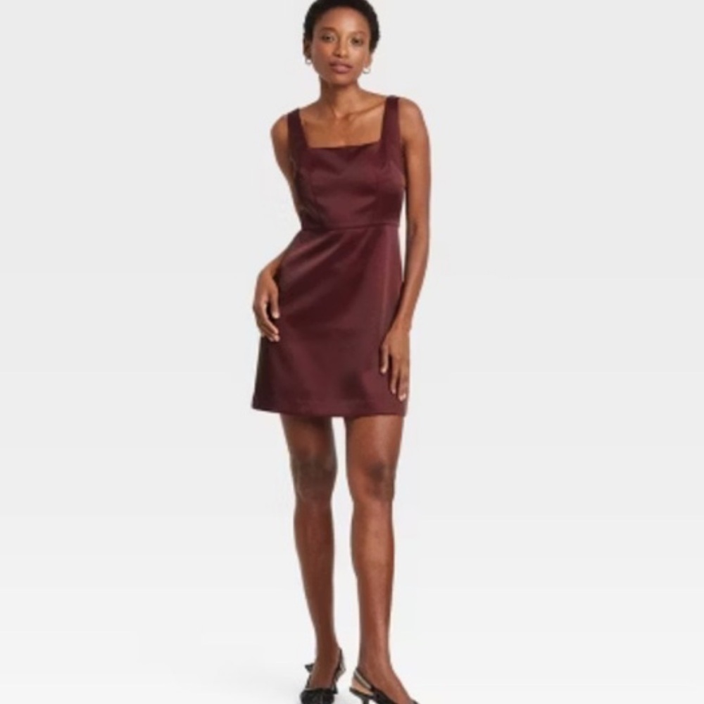 Women's Heavy Satin Mini
Dress - A New Day 🆕